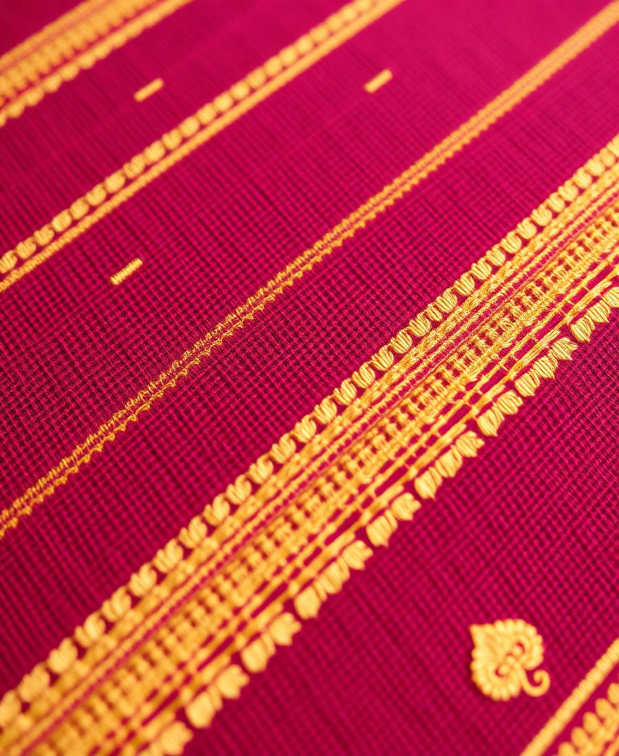 Detail of woven gold zari